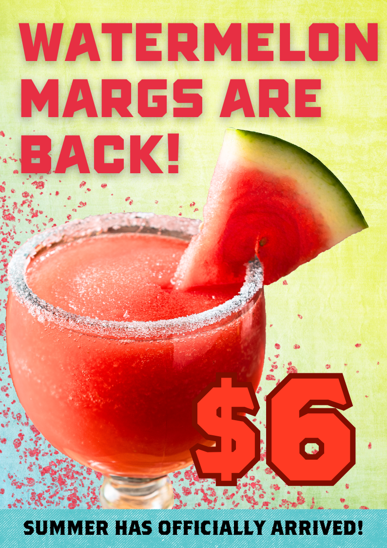 Watermelon Margarita Summer Special Cocktail Deal Discounted